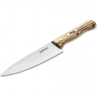 Кухонный шеф-нож Boker Tenera Chef’s Medium Ice Beech, 158 мм, сталь С75, рукоять белый бук купить в Бресте