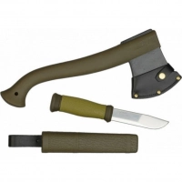 Набор Morakniv Outdoor Kit MG, нож Morakniv 2000 сталь Sandvik 12C27, цвет зеленый + топор купить в Бресте