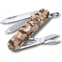 Нож перочинный Victorinox CLASSIC, сталь X55CrMo14, рукоять Cellidor®, песочный камуфляж купить в Бресте