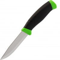 Нож с фиксированным лезвием Morakniv Companion Green, сталь Sandvik 12C27, рукоять пластик/резина, зеленый купить в Бресте