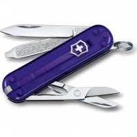 Нож Victorinox Classic SD Colors, Persian Indigo (0.6223.T29G) фиолетовый полупрозрачный, 7 функций 58мм купить в Бресте