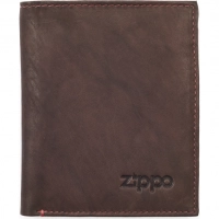 Портмоне ZIPPO, коричневое, натуральная кожа, 10×1,5×12,3 см купить в Бресте