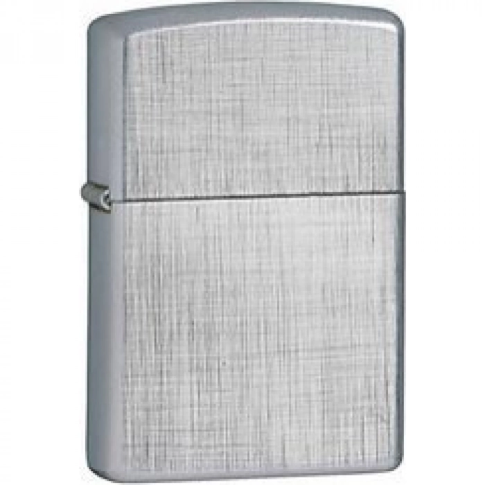 Зажигалка ZIPPO Linen Weave с покрытием Brushed Chrome, латунь/сталь, серебристая, матовая, 36x12x56 мм