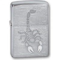 Зажигалка ZIPPO Scorpion Brushed Chrome, латунь с никеле-хром.покрыт., серебр., матов., 36х56х12 мм купить в Бресте